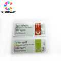 10ml bottle vial HCG color sticker Custom factory cheap pharmaceutical printing packaging 10ml vial sticker